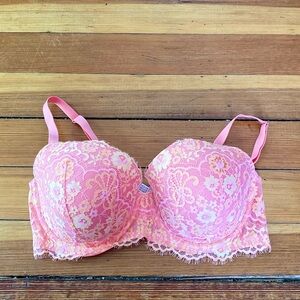 NWOT Victoria Secret Dream Angles lightly lined pink/orange 36DD Bra